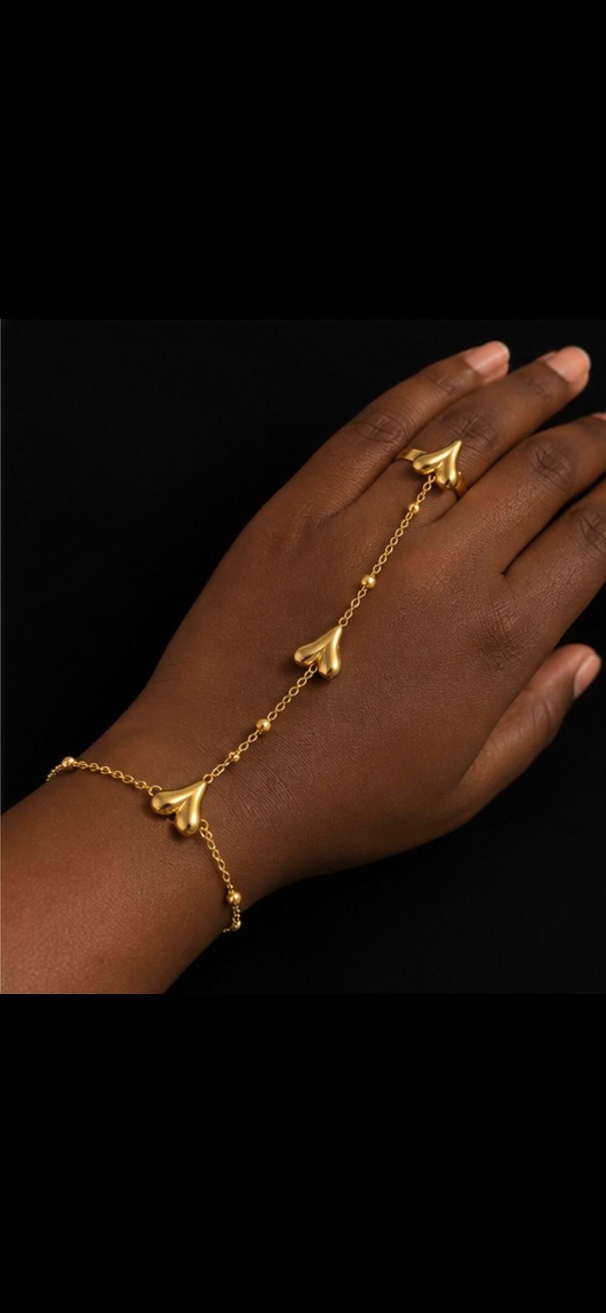 Hand chain doré