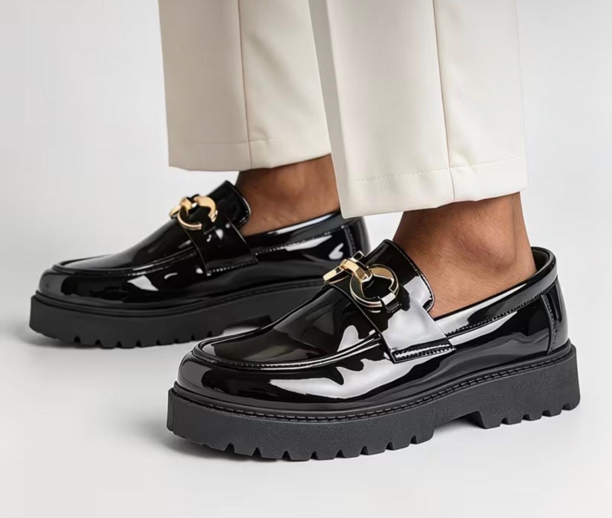 Mocassin Original verni Ă finition brillante pour homme